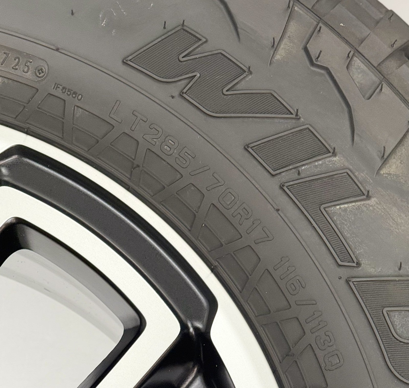 New Takeoff Jeep Wrangler 17" Black Machine OEM Wheels Falken AT Tires Set Of 55