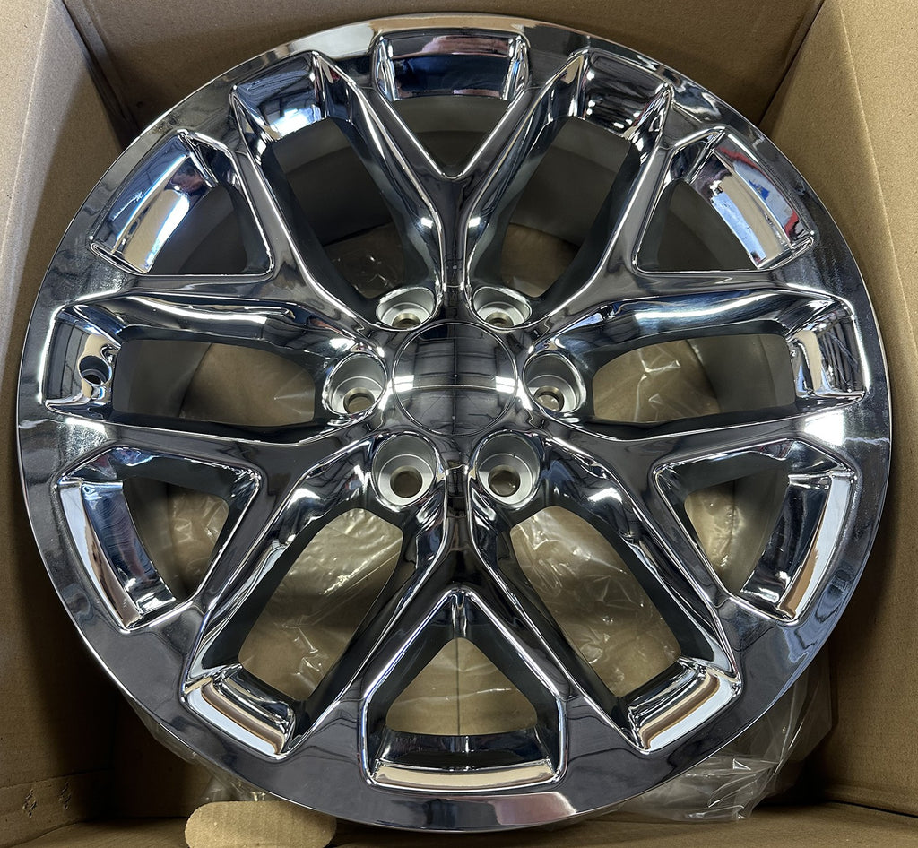 ONE SINGLE Chevy 20" Chrome Snowflake Wheels Rim For 2000-2026 Silverado Tahoe2