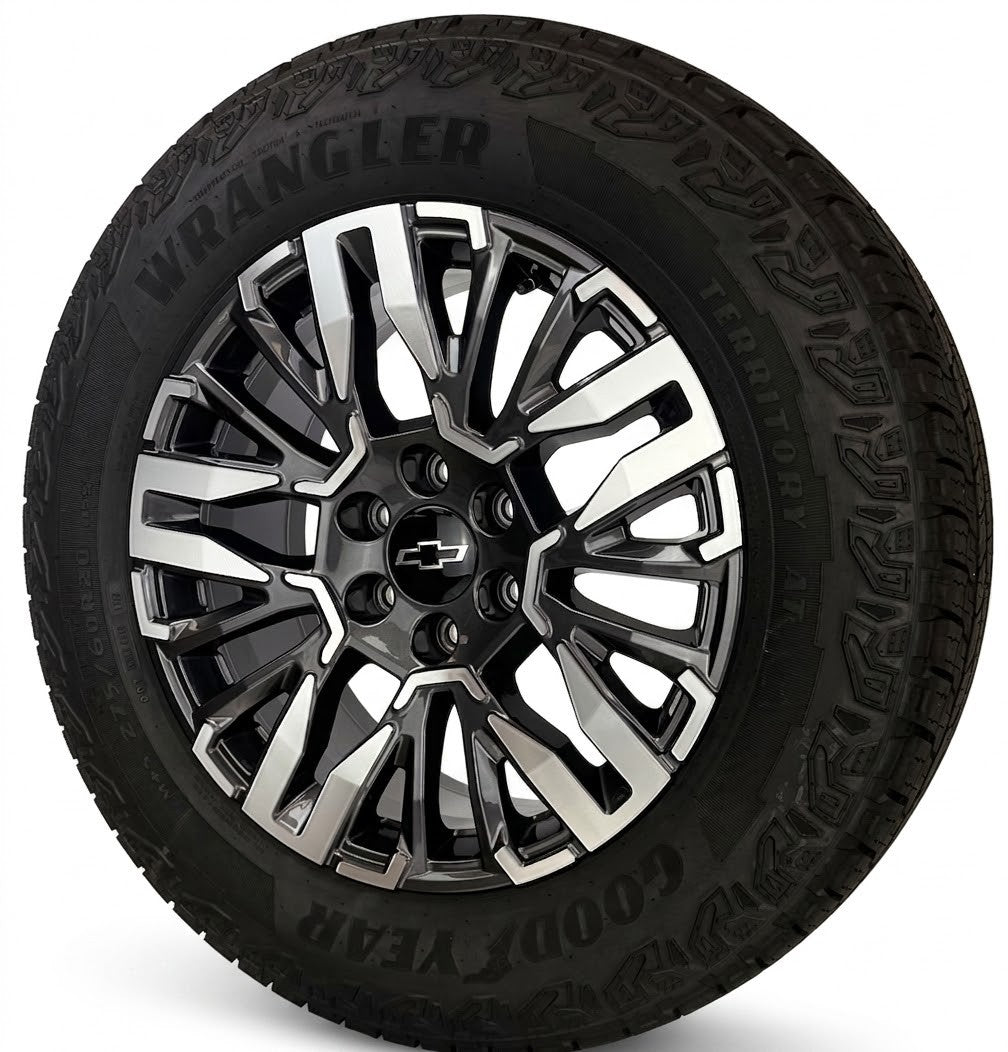 20" Chevy Silverado Tahoe OEM Wheels Goodyear A/T Tire New Takeoff TPMS LUG NUT6