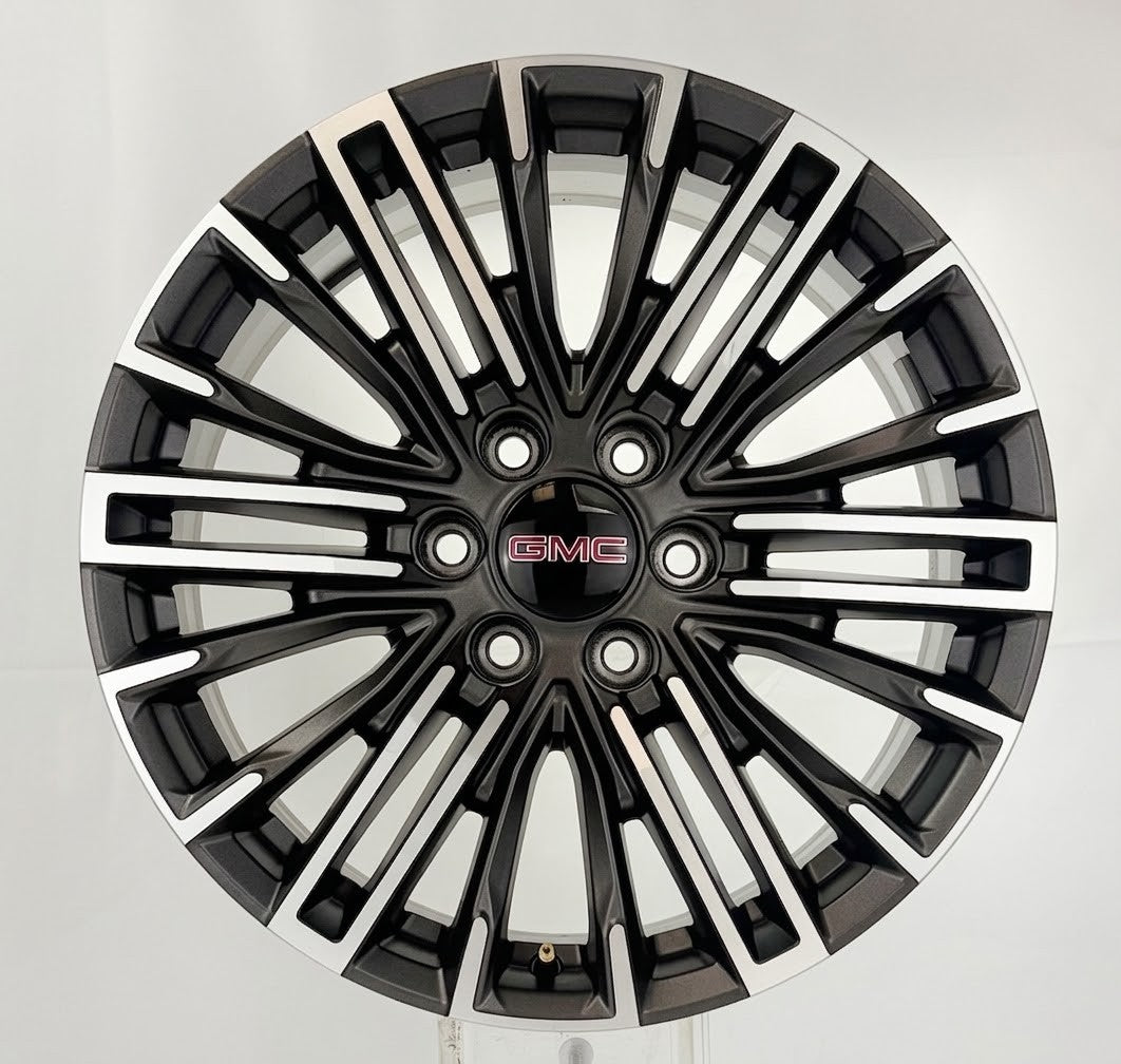 20” GMC Sierra and Yukon Gunmetal Machined OEM Wheels New Takeoff Set Of Four2