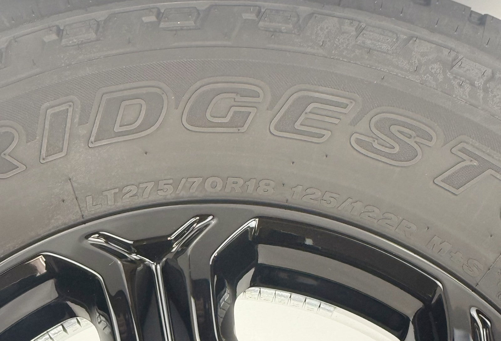 Ford F250 F350 18" Gloss Black OEM Wheels Bridgestone A/T Tires New Takeoff TPMS6