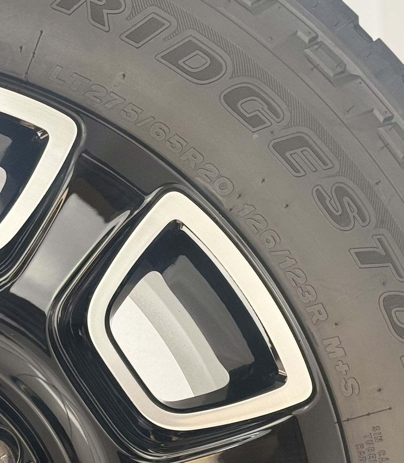 Ford F250 20" Black And Machine OEM Wheels Bridgestone A/T Tires New Takeoff6