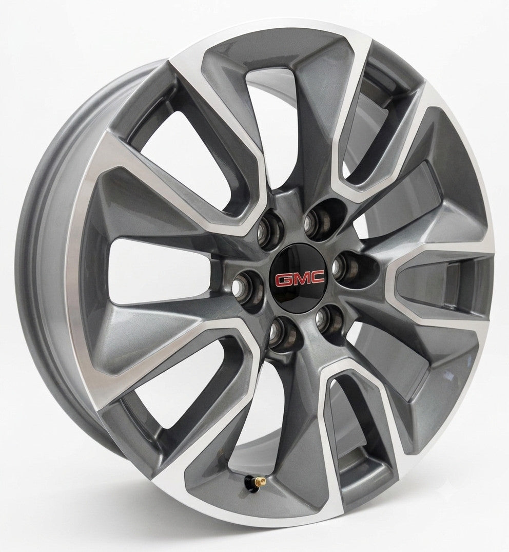 20” GMC Sierra and Yukon Gunmetal Machined OEM Wheels New Takeoff Set Of Four2