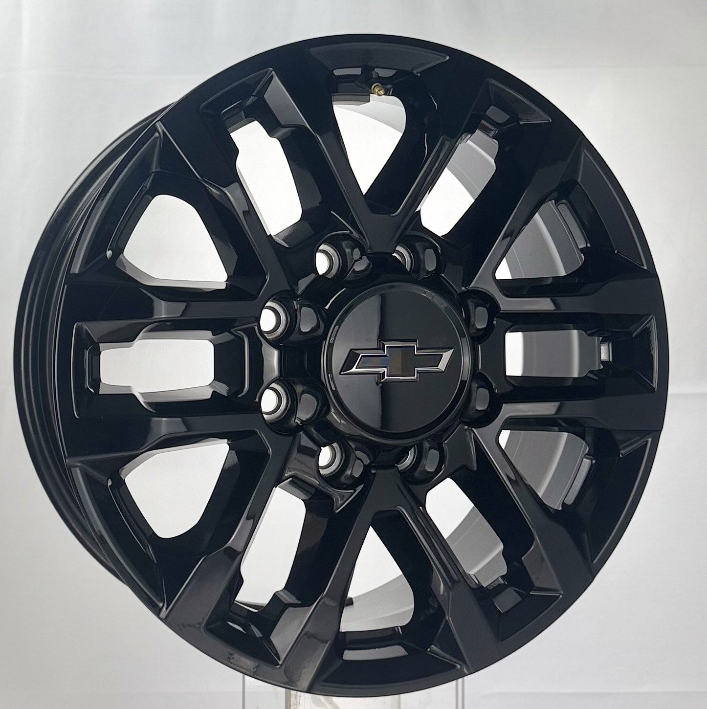 Set of 4 OEM Chevy Silverado 2500 20" Black Trail Boss New Takeoff Wheels1