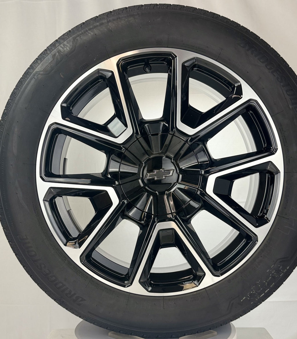 22" Chevy Silverado Tahoe Suburban OEM Wheels Bridgestone Tires TPMS LUG NUTS9