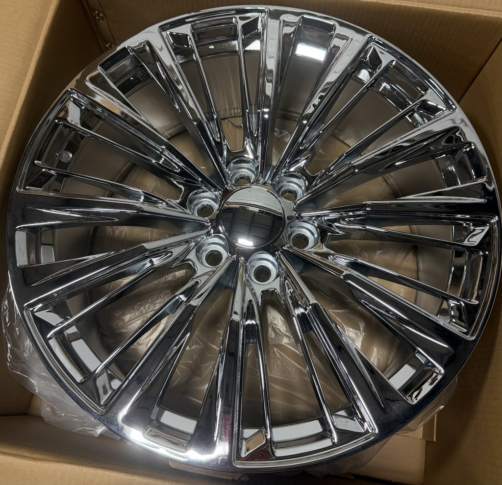 22" Chrome Multi Spoke Wheels Highway Tires TPMS Cadillac Escalade, Yukon Tahoe5