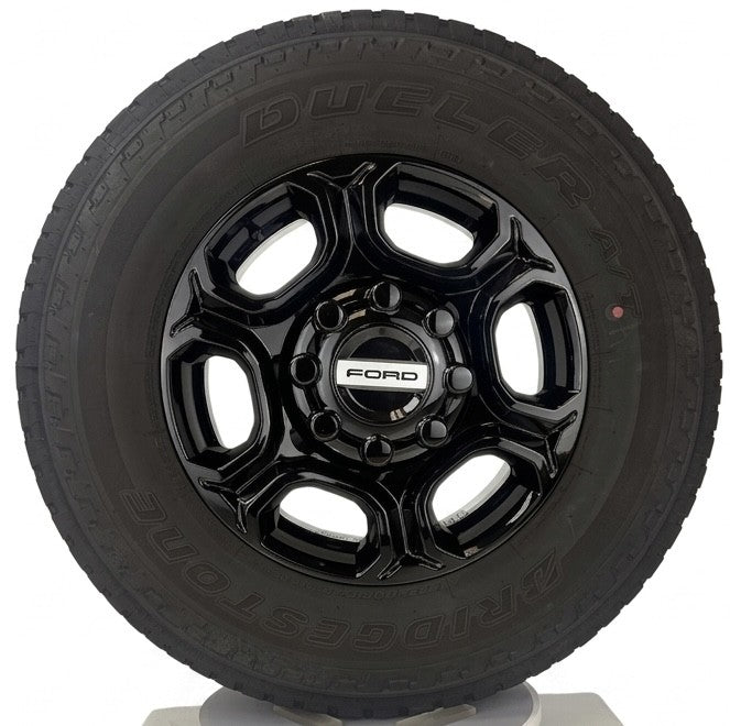 Ford F250 F350 18" Gloss Black OEM Wheels Bridgestone A/T Tires New Takeoff TPMS0