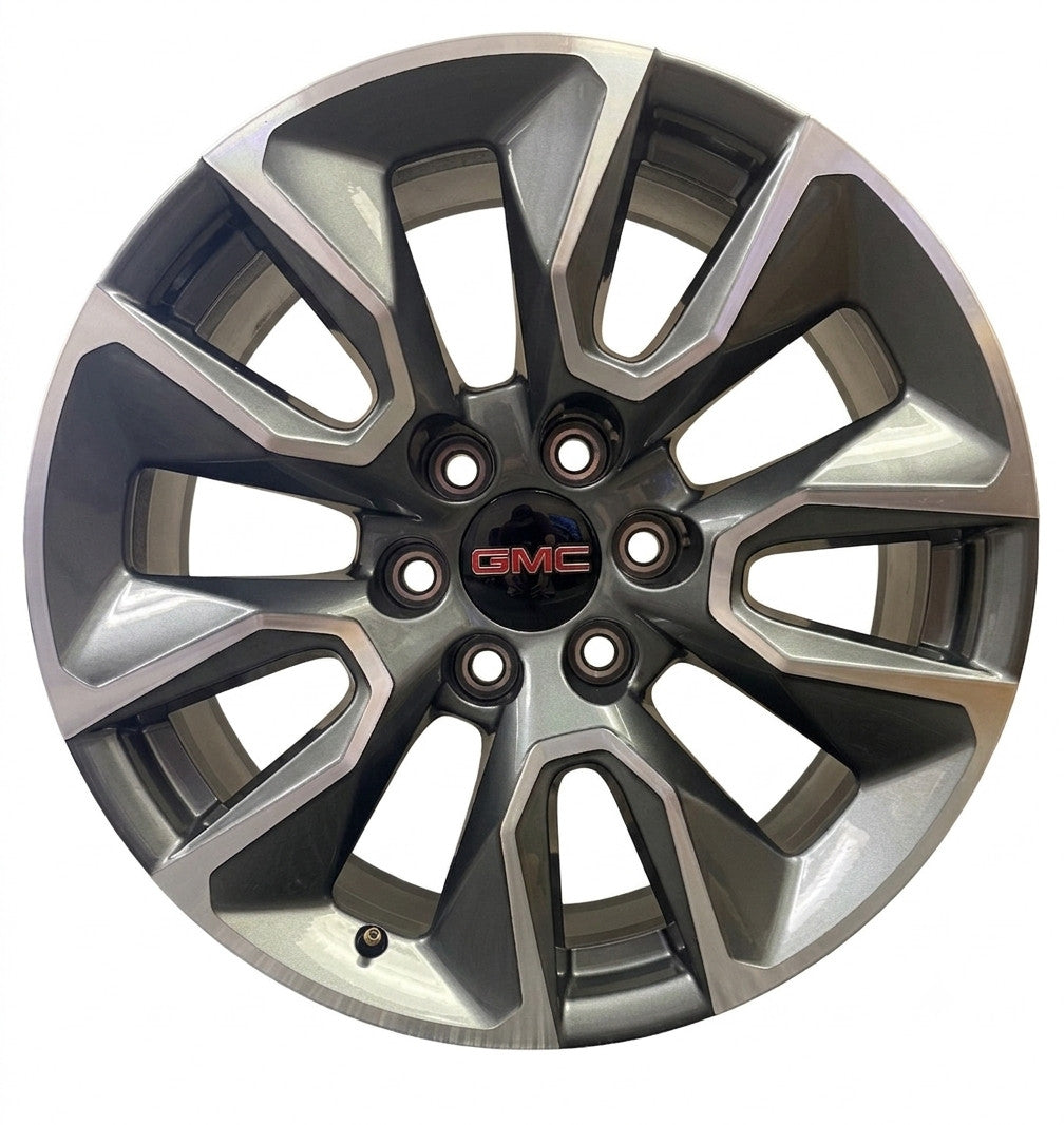 20” GMC Sierra and Yukon Gunmetal Machined OEM Wheels New Takeoff Set Of Four0