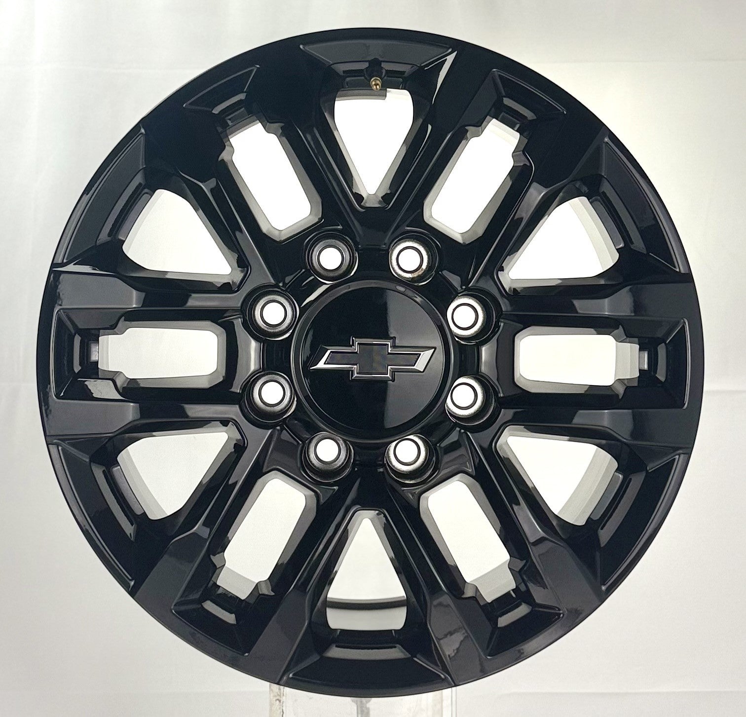 Set of 4 OEM Chevy Silverado 2500 20" Black Trail Boss New Takeoff Wheels0