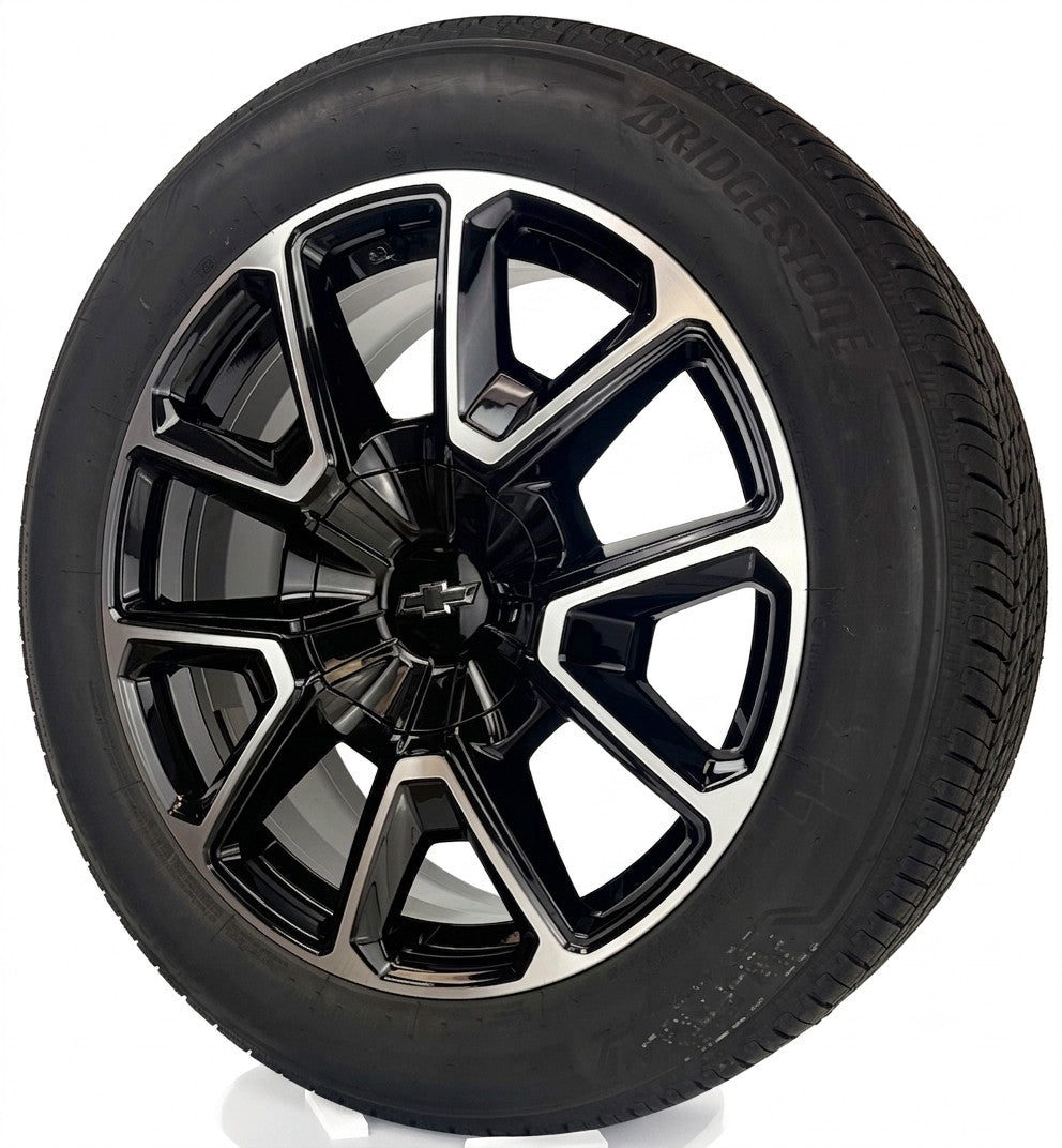 22" Chevy Silverado Tahoe Suburban OEM Wheels Bridgestone Tires TPMS LUG NUTS3
