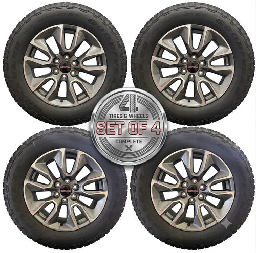 20" GMC Sierra Yukon Gunmetal OEM Wheels Goodyear AT Tire TPMS LUG NUT 2000-20260