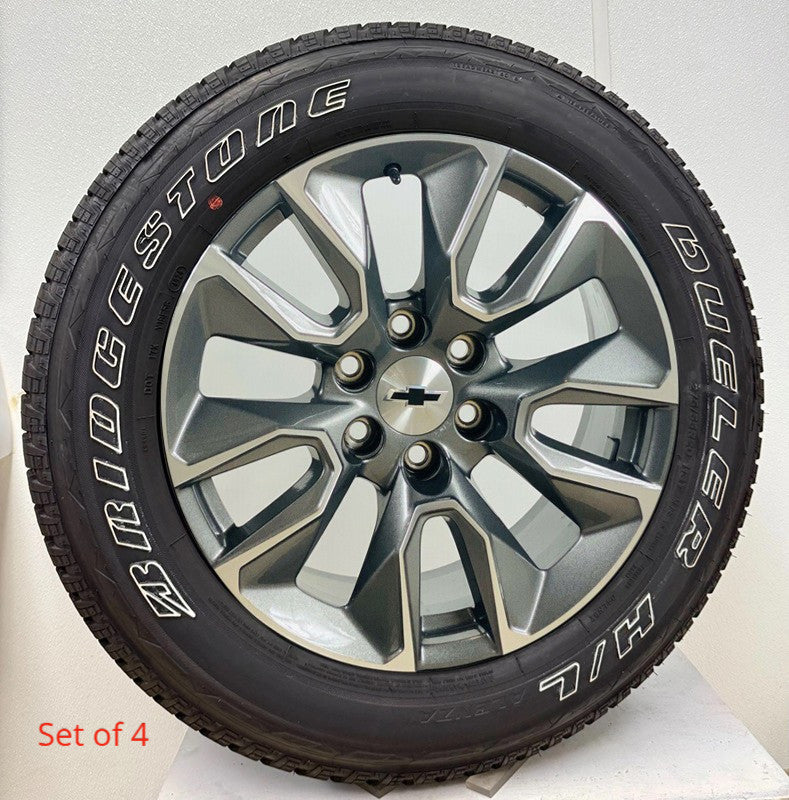 20" OEM Gunmetal RST Wheels Takeoff Bridgestone Tires Chevy Suburban Avalanche0