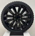 Gloss Black Platinum 24 Inch Wheels All Terrain Tires TPMS GMC Sierra Yukon0