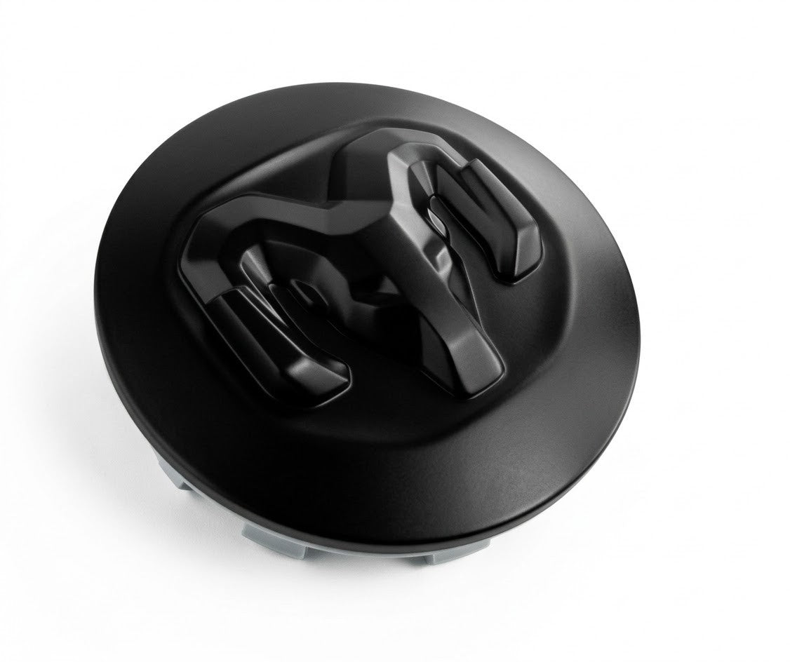 One 2019-2026 Dodge Ram 1500 Satin Black Center Cap 2.5" Single Center Cap5