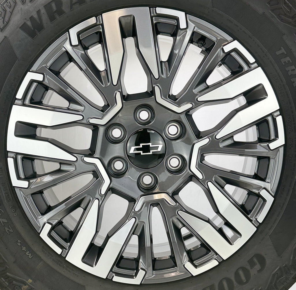 20" Chevy Silverado Tahoe OEM Wheels Goodyear A/T Tire New Takeoff TPMS LUG NUT4