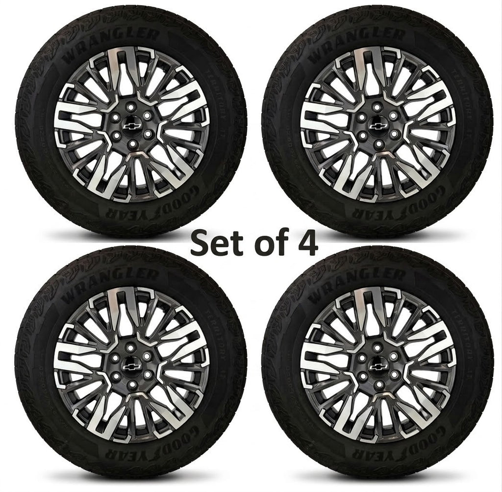 20" Chevy Silverado Tahoe OEM Wheels Goodyear A/T Tire New Takeoff TPMS LUG NUT1