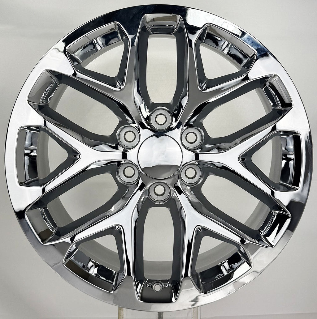 ONE SINGLE Chevy 20" Chrome Snowflake Wheels Rim For 2000-2026 Silverado Tahoe1