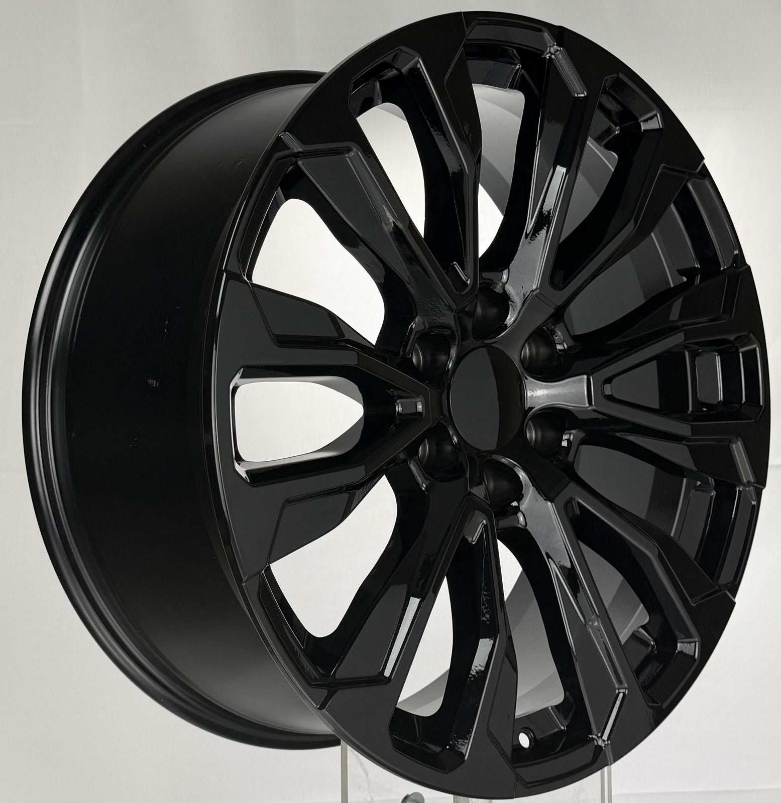 Gloss Black Denali 22" Wheels 275/50R22 Blackhawk AT Tires TPMS GMC Sierra Yukon2