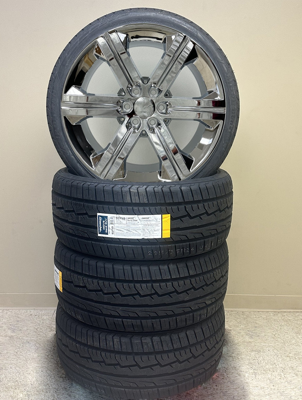 Chrome 24" G13 Wheels All Season Tires TPMS Fits GMC Sierra Yukon, Escalade1