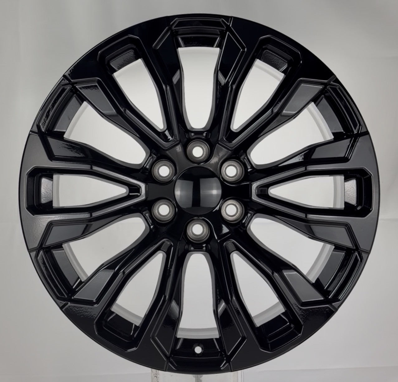 Gloss Black Denali 22" Wheels 275/50R22 Blackhawk AT Tires TPMS GMC Sierra Yukon0
