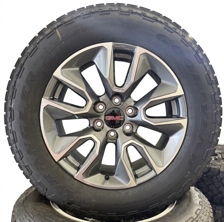 20" GMC Sierra Yukon Gunmetal OEM Wheels Goodyear AT Tire TPMS Fits 2000-20262