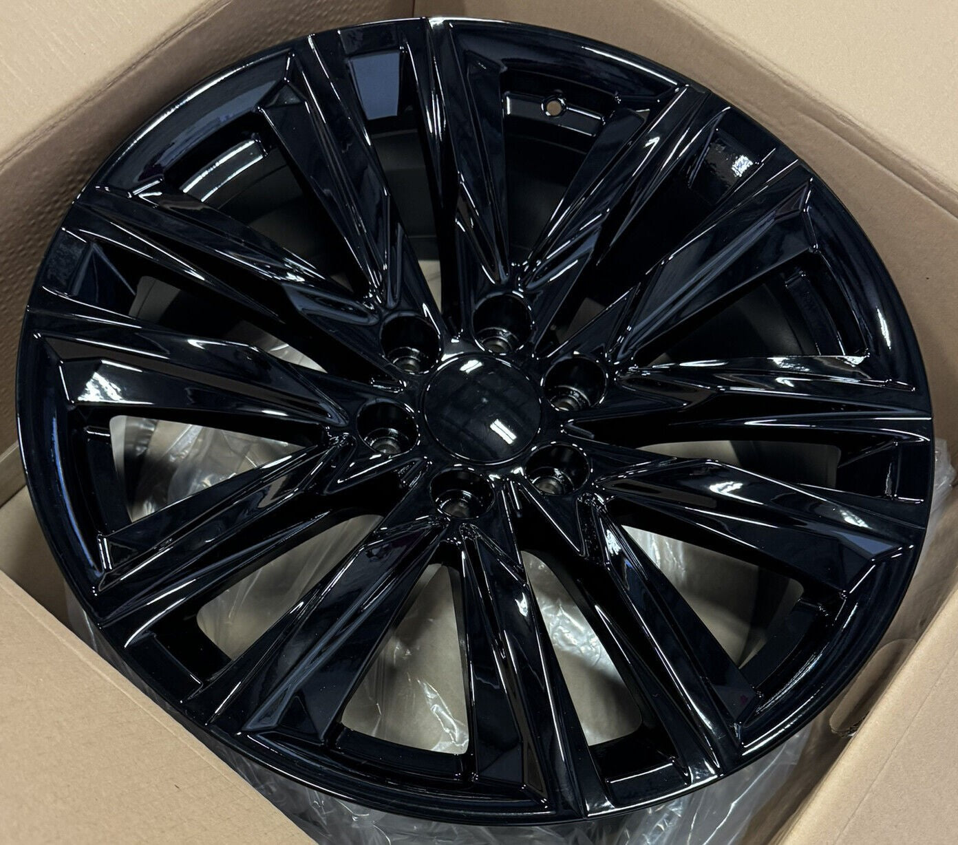 One Single Black Platinum 22" Wheels Blackhawk R/T Tires Chevy Tahoe Silverado4