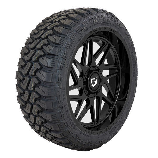 22x10 Gear Off Road Black Wheels Mud Tires TPMS Fits Ford F150 Expedition 6x1351