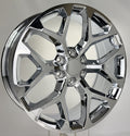 ONE SINGLE Chevy 20" Chrome Snowflake Wheels Rim For 2000-2026 Silverado Tahoe0
