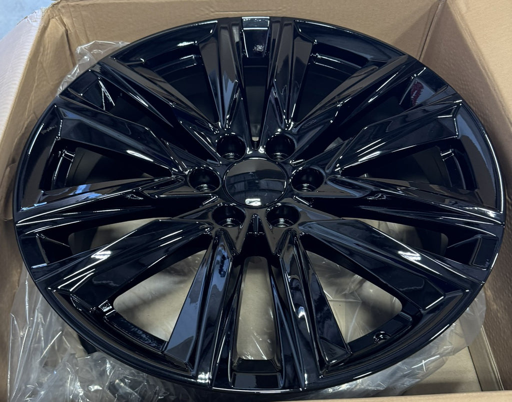 Gloss Black Platinum 24 Inch Wheels All Terrain Tires TPMS GMC Sierra Yukon6