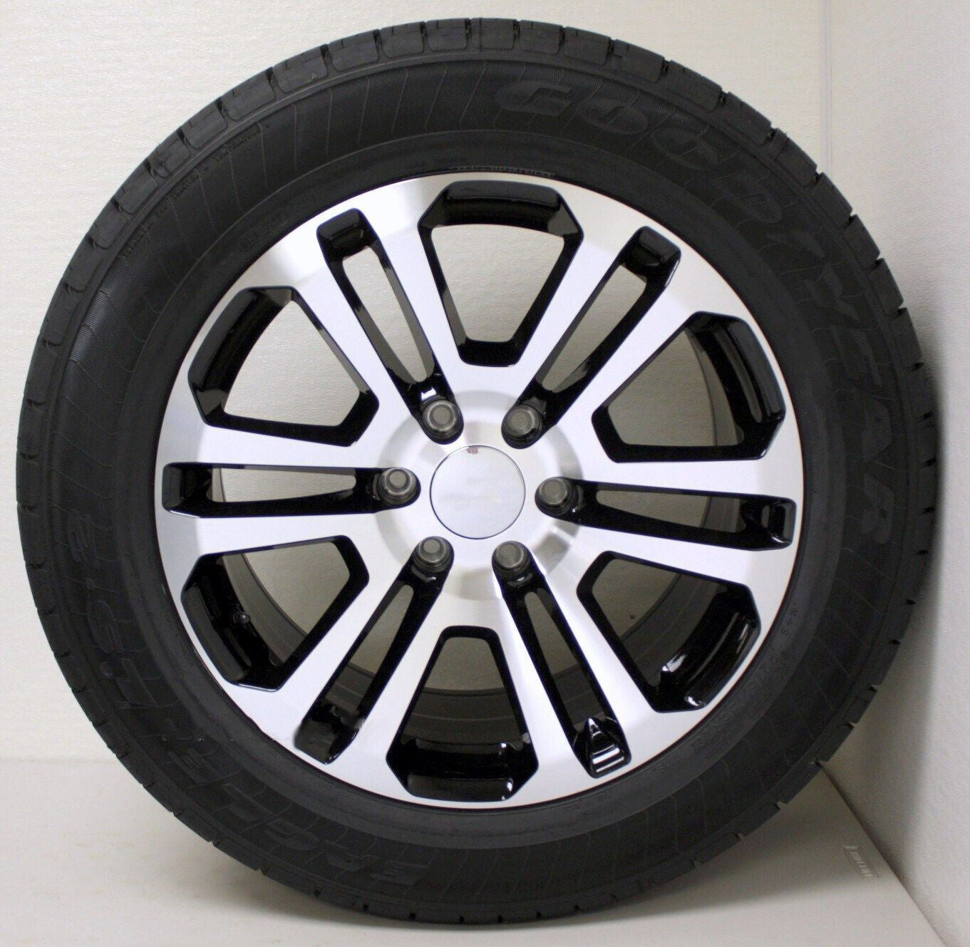 20" Black & Machine Wheels Goodyear Tires Fits 2000-26 GMC Sierra Yukon Denali2