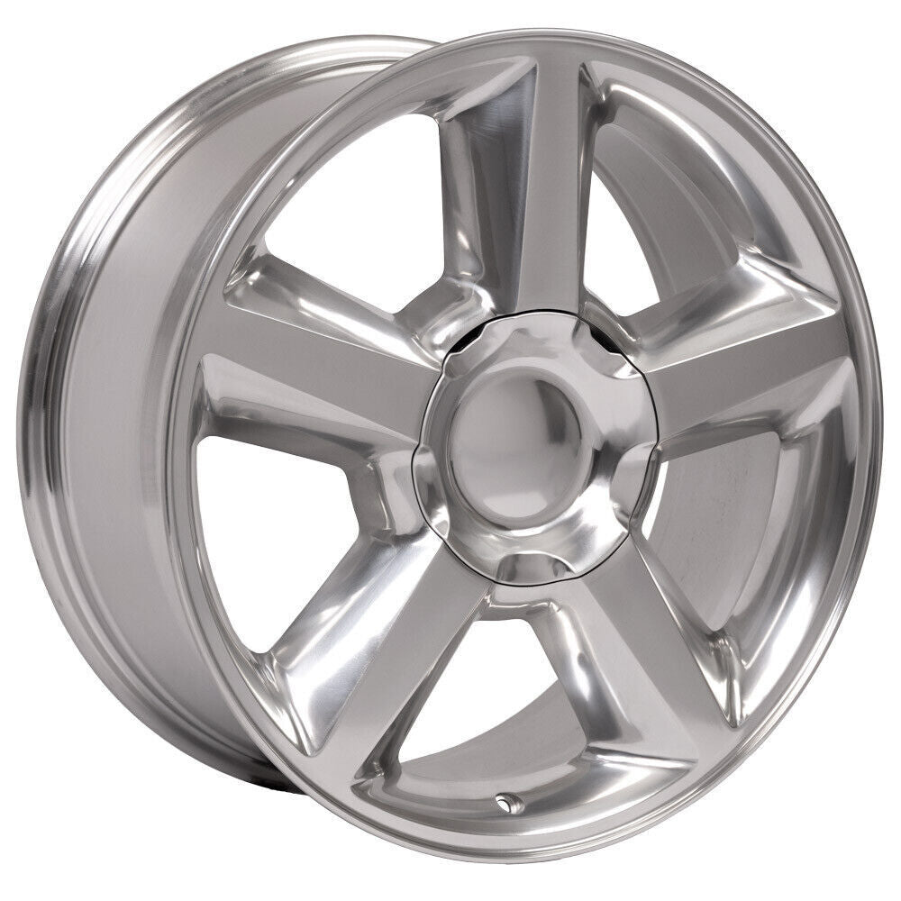 GMC 20" Polished Five Spoke Replica Wheels Rims for 2000-2018 Seirra Yukon2