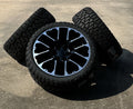 Black Machine Honeycomb 22" Wheels Blackhawk R/T Tires Chevy Tahoe Silverado0