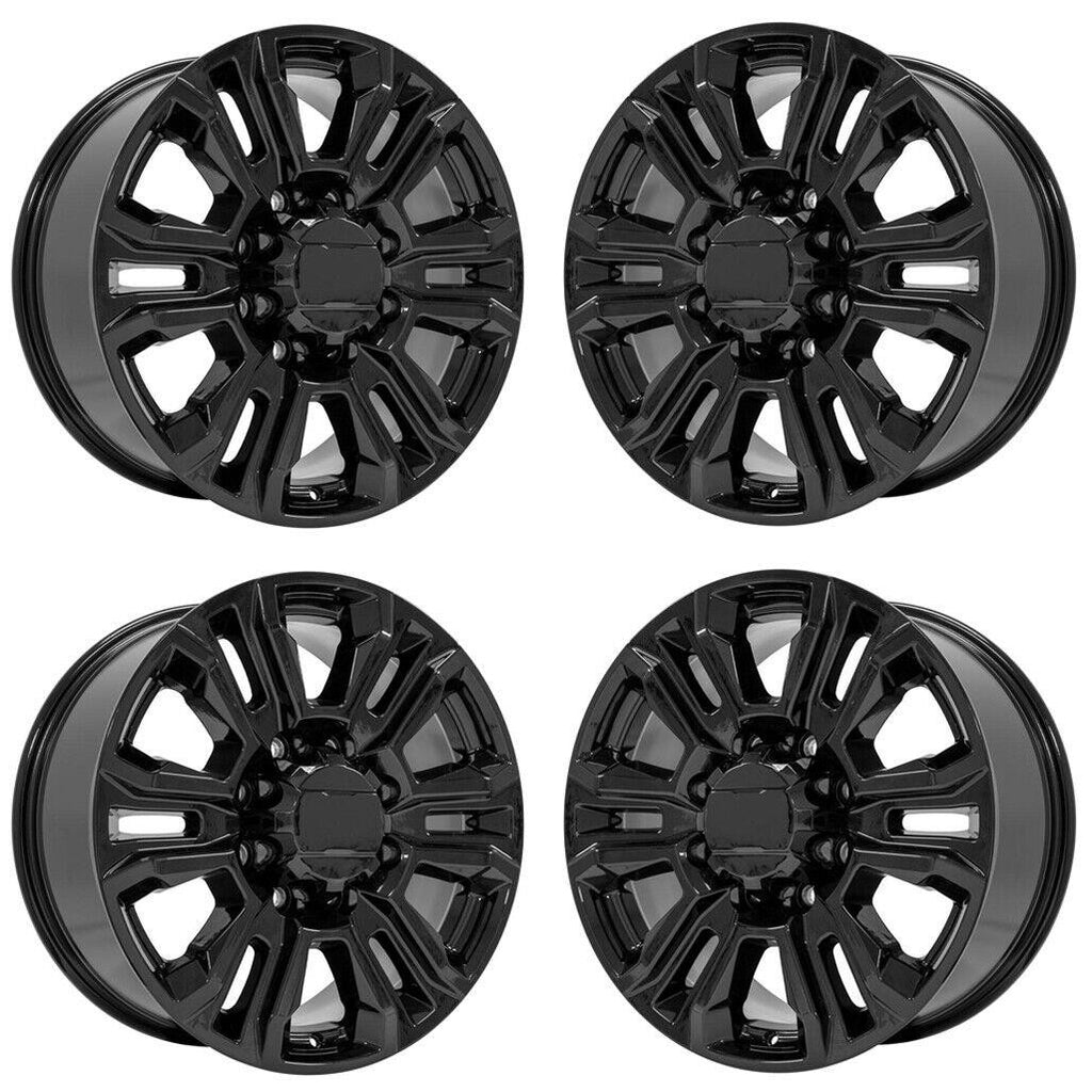 2011-2026 GMC Sierra 2500 Gloss Black Split Spoke 20" 8 Lug Wheels 8x180 SET0