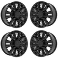 2011-2026 GMC Sierra 2500 Gloss Black Split Spoke 20" 8 Lug Wheels 8x180 SET0