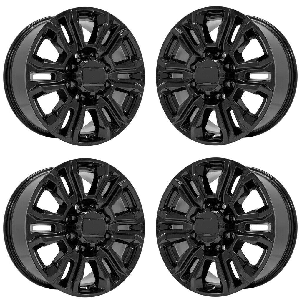 2011-2026 GMC Sierra 2500 Gloss Black Split Spoke 20" 8 Lug Wheels 8x180 SET0