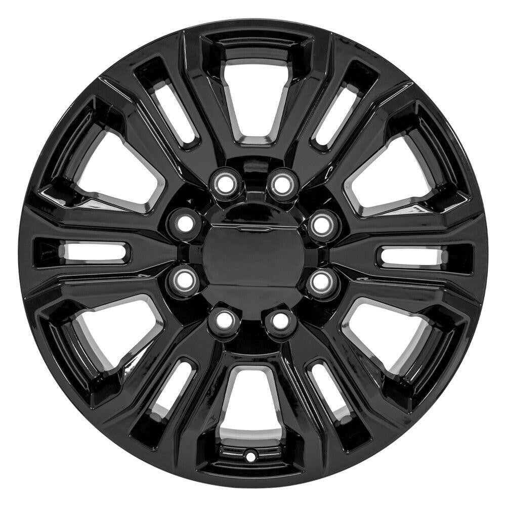 2011-2026 Chevy Silverado 2500 Gloss Black Split Spoke 20" 8 Lug Wheels 8x1800