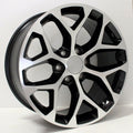 22" Snowflake Black And Machine Wheels For GMC Sierra Yukon Denali 2000-20260
