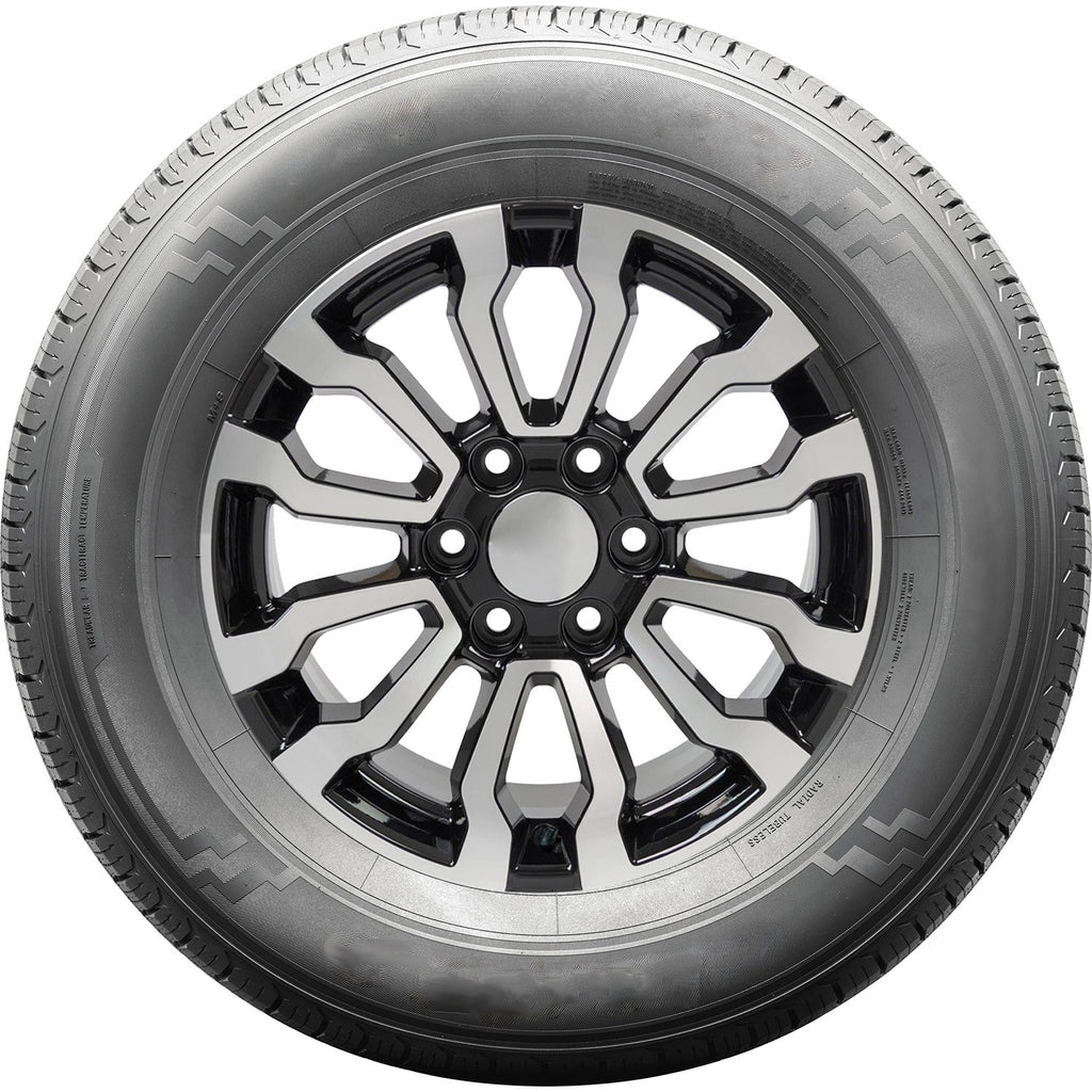 Chevy Silverado Tahoe AT4 Style 18" Black & Machine Replica Wheels Highway Tires1