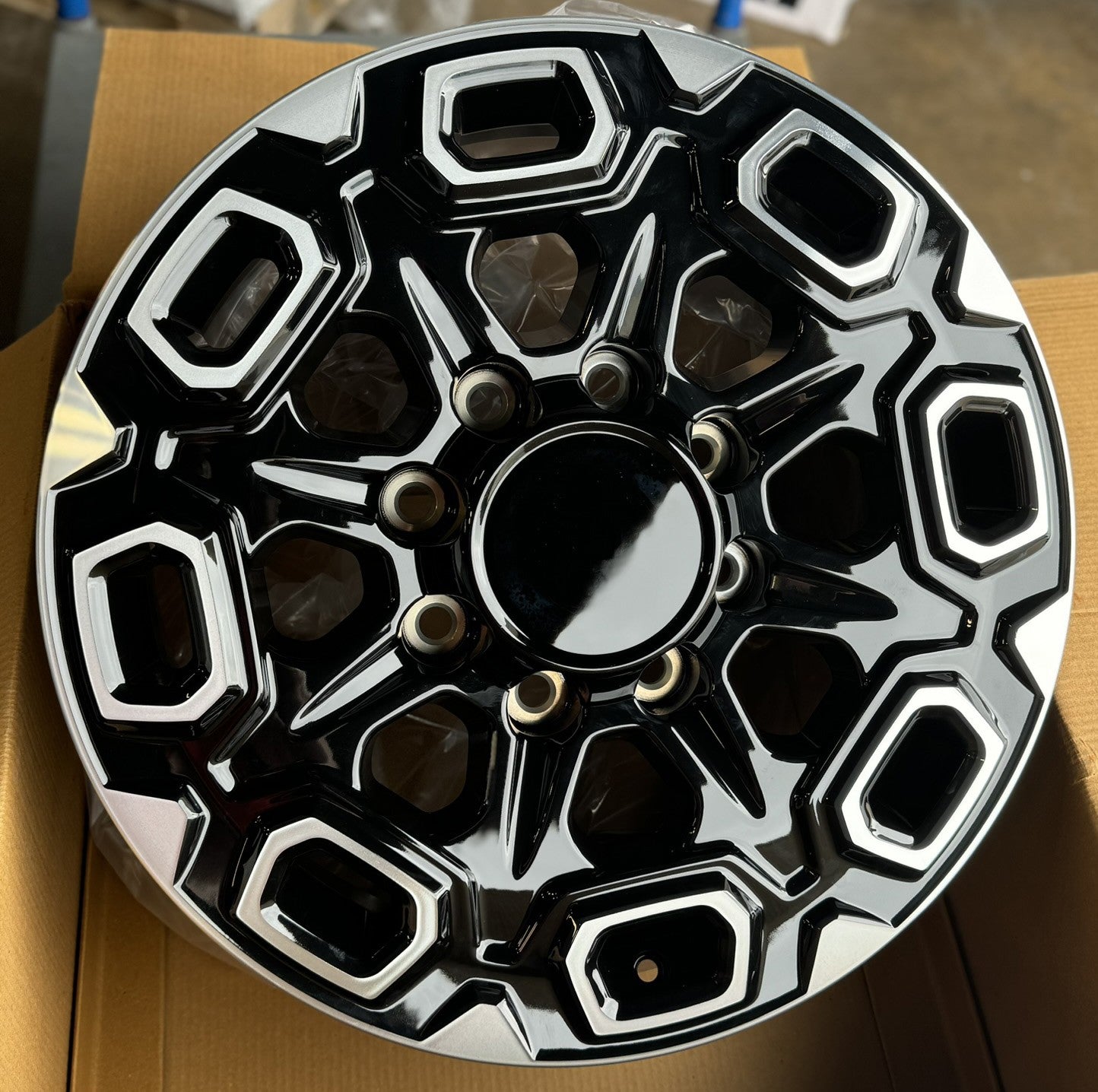 2011-2026 Chevy Silverado 2500 Black & Machine CV64 20" 8-180 Wheels 33x12.5 R/T3