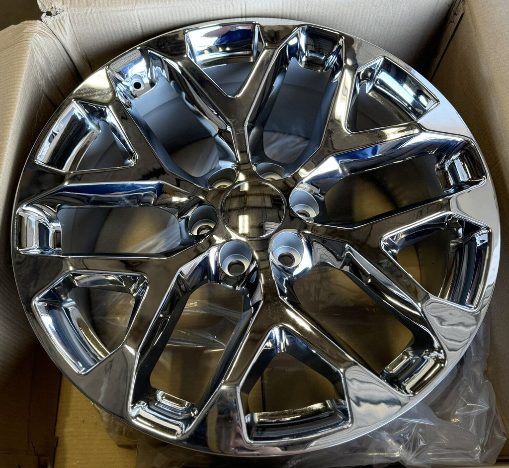 20" Chrome Snowflake Wheels Highway Tires For GMC Sierra Yukon Denali NEW Set 43