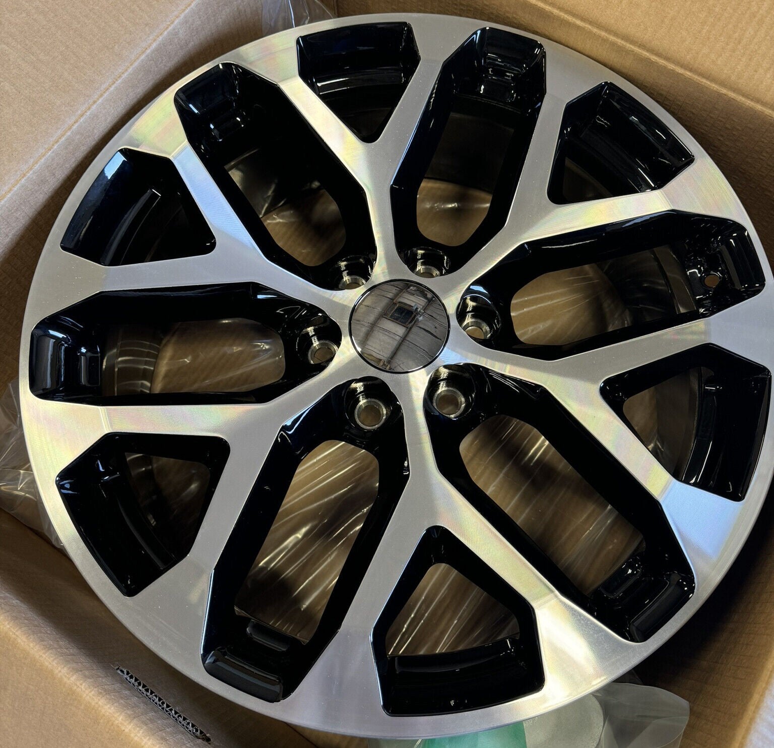 Black And Machine Snowflake 22" Wheels Ironman H/T Tires Chevy Tahoe Silverado2