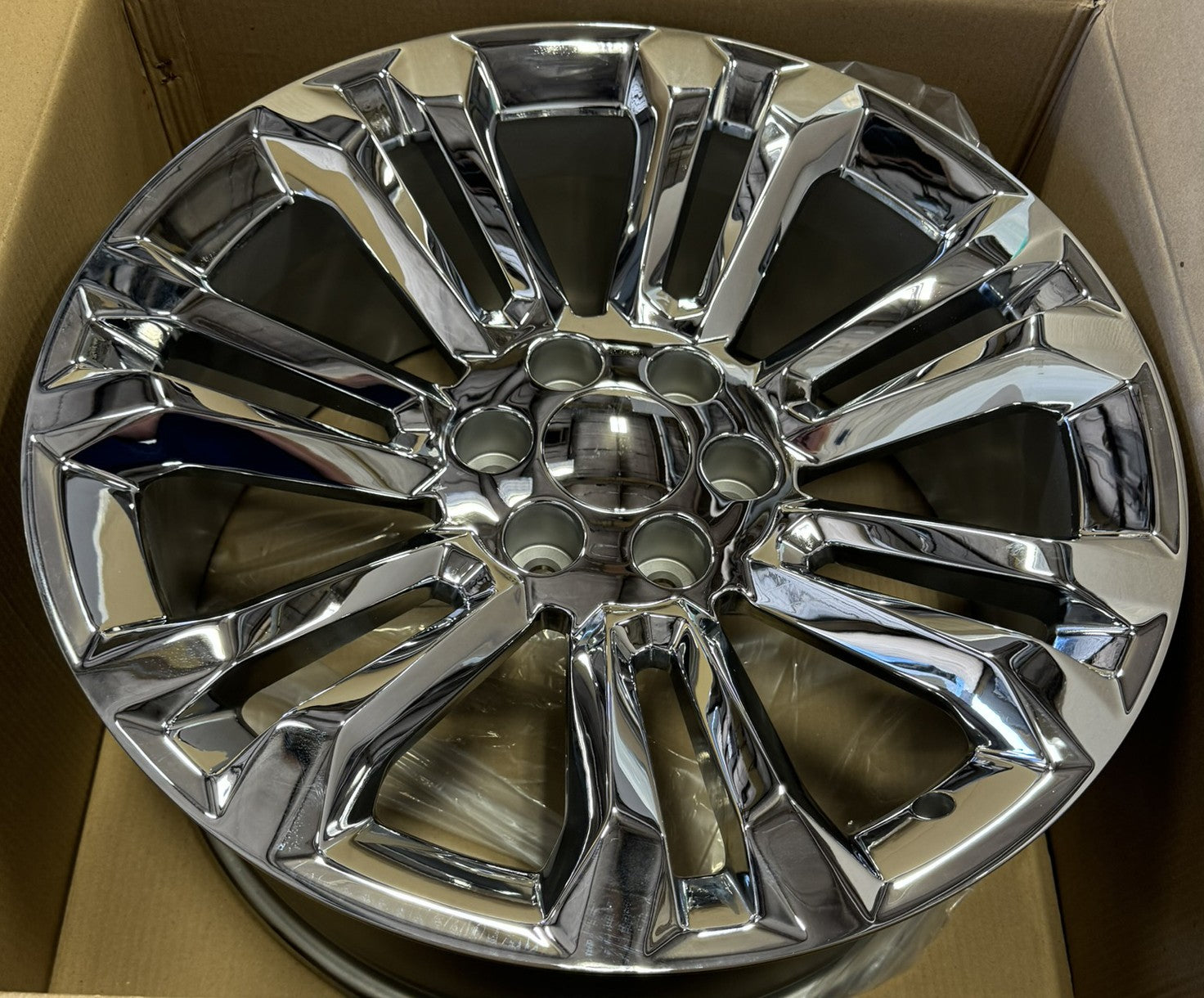 22" Chrome Split Spoke Wheels Rims fits 2000-2026 Chevy Silverado Tahoe Suburban4