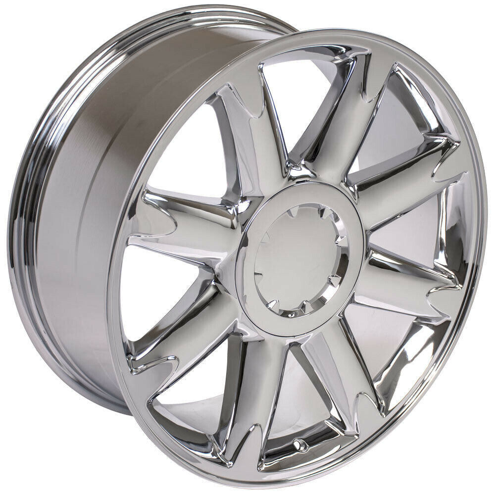 GMC 20" Chrome Denali Style Eight Spoke Wheels Rims For 2000-18 Sierra Yukon2