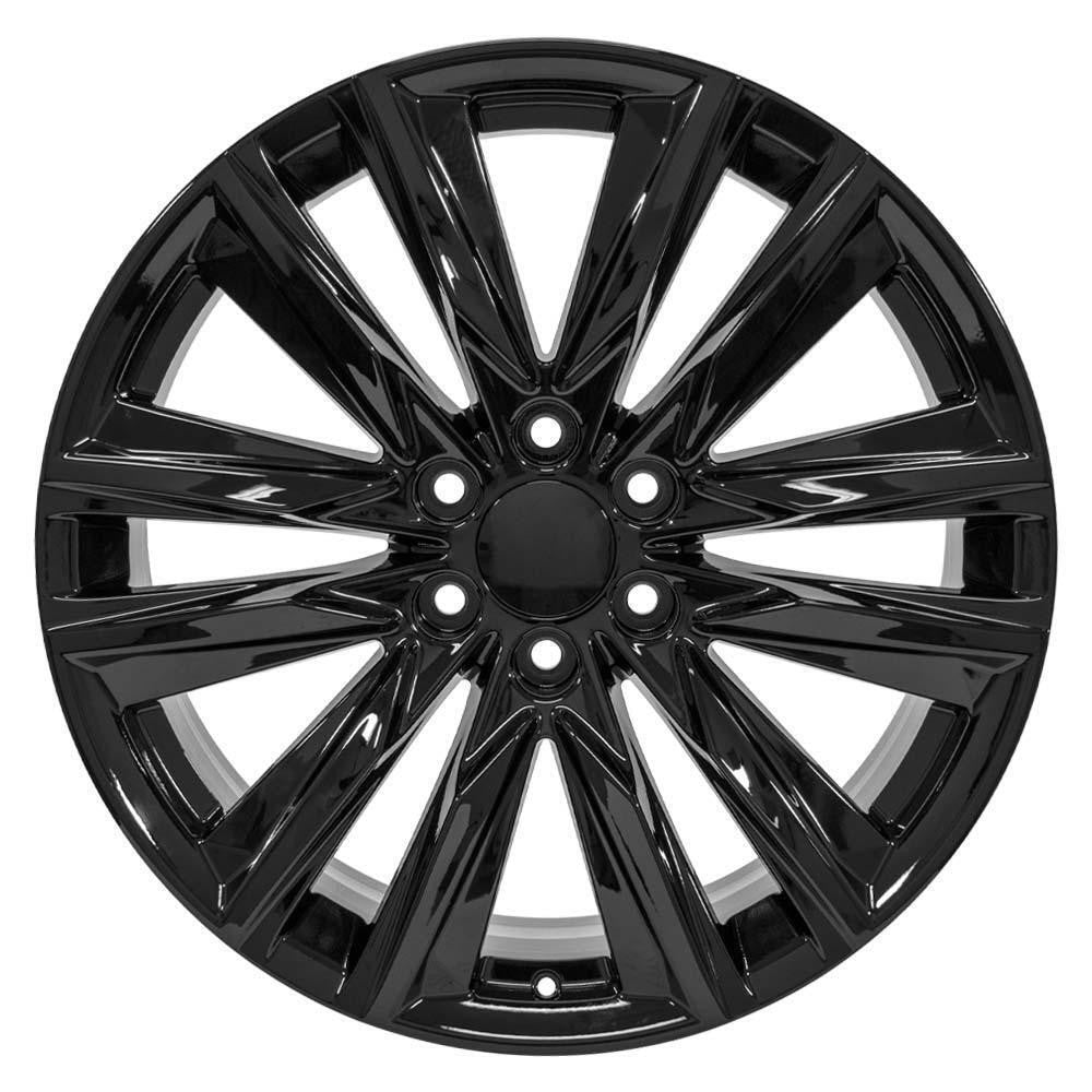 22" Gloss Black Platinum Wheels For 2000-2026 Chevy Silverado Suburban Tahoe1