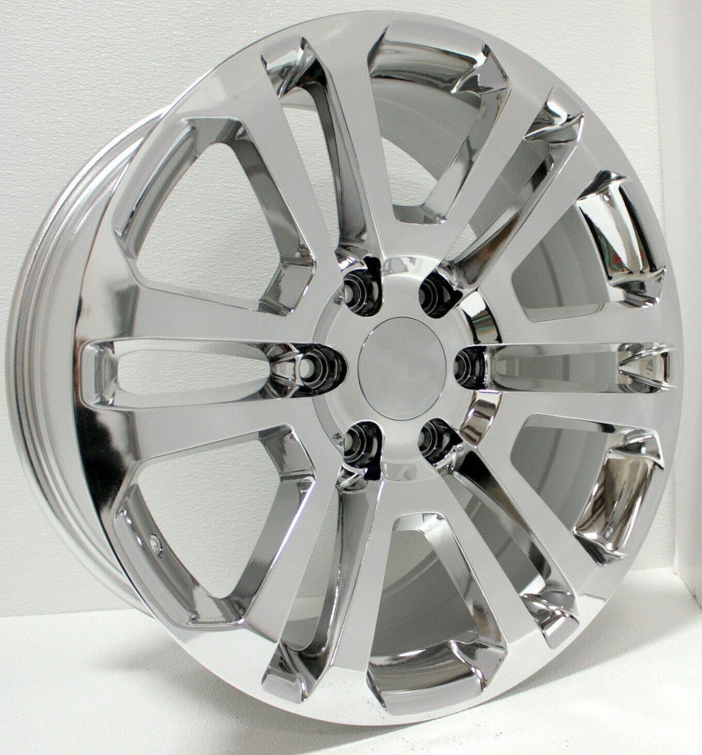 Chevy 20" Chrome Split Spoke Wheels Rims For 2000-2026 Silverado Tahoe Suburban0