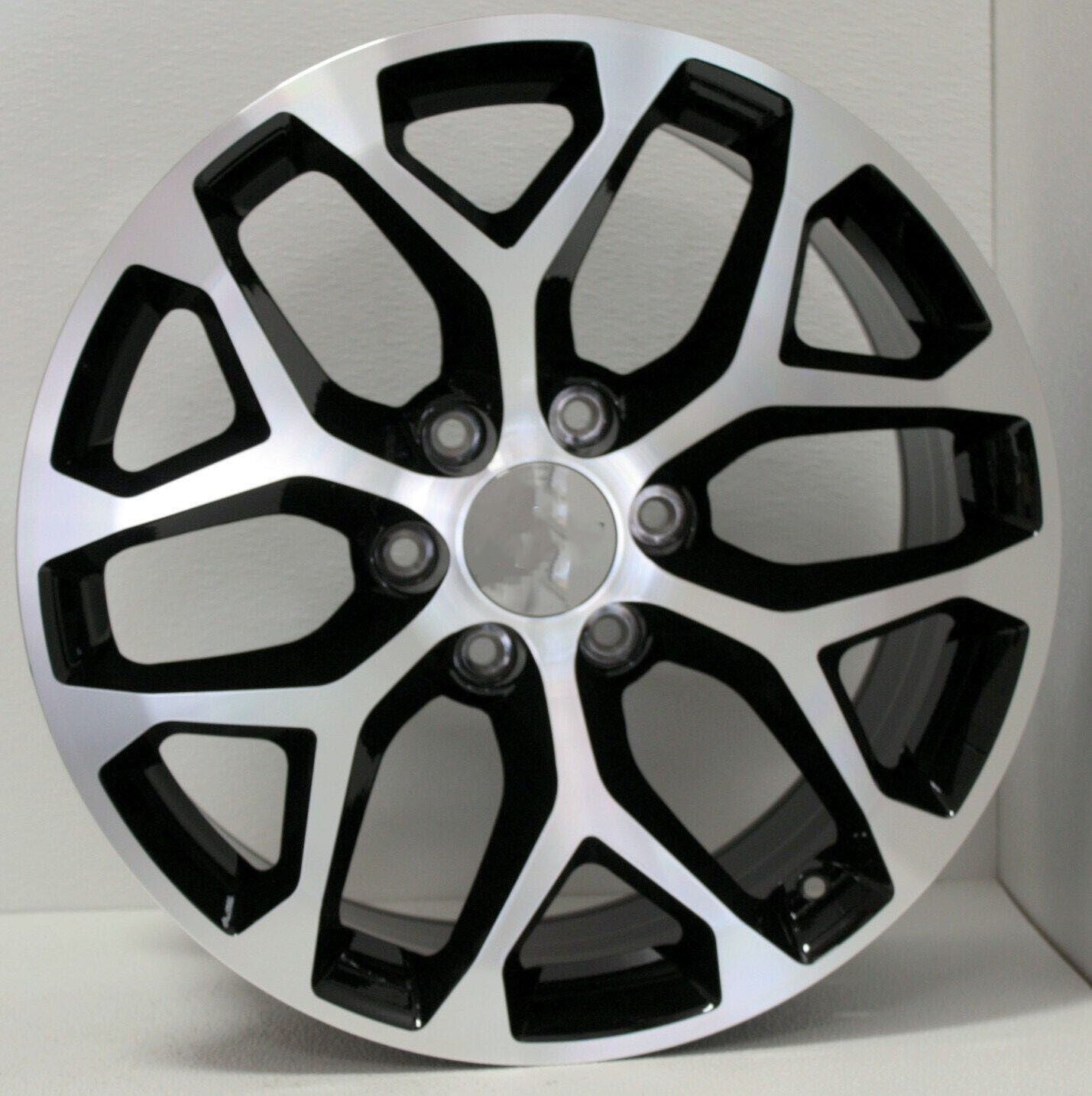 GMC 20" Black and Machine Snowflake Replica Wheels Rims for Sierra Yukon Denali1