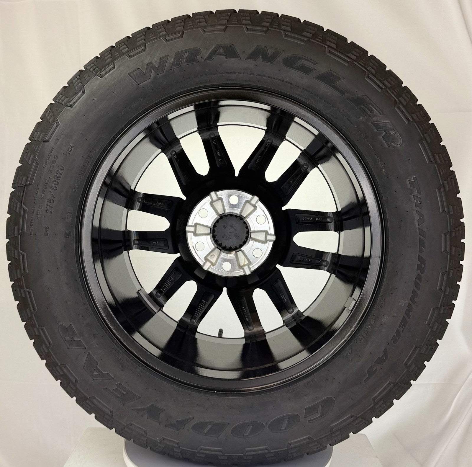 20" GMC Sierra Yukon AT4 Black And Machine OEM Wheels Goodyear AT 275/60R2 Tires6