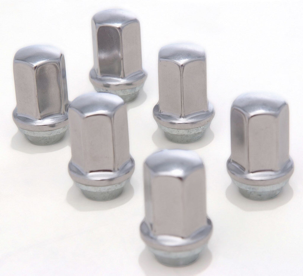 6 GM Chevrolet Suburban Factory Polished 14x1.5 New Lug Nuts OEM 95960700