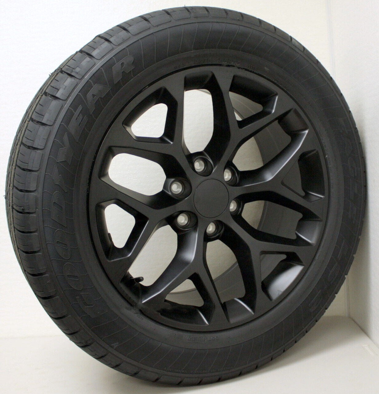 GMC 20" Satin Black Snowflake Wheels Rims Goodyear Tires for Sierra Yukon Denali0