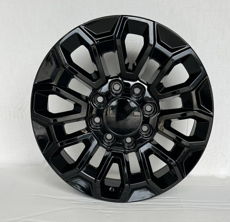 2011-2026 Chevy Silverado 2500 Black 22" 8 Lug 8-180 Wheels 35X12.50R22 RT Tires4